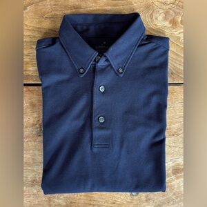 MUJI Men's Medium Navy Polo Knit Shirt